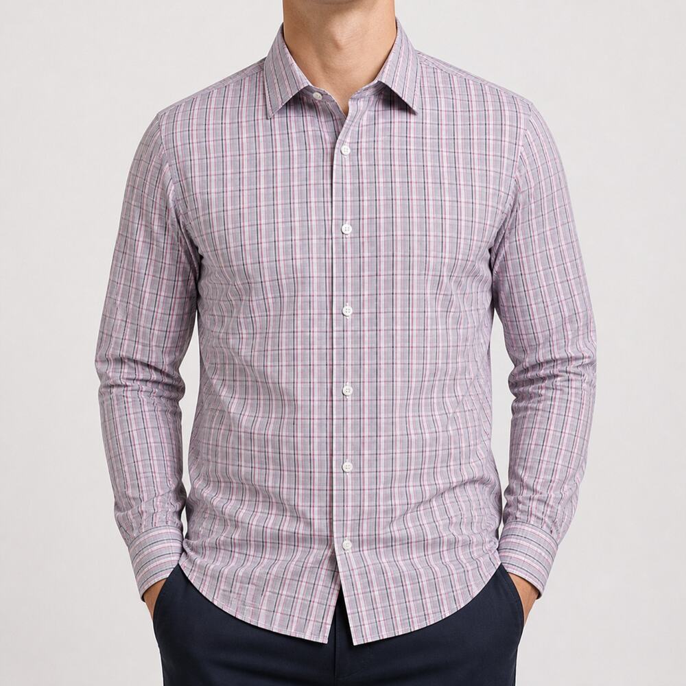 Bonobos Shirt Mens 16 34 Slim Fit Plaid Stretch Long Sleeve *spot